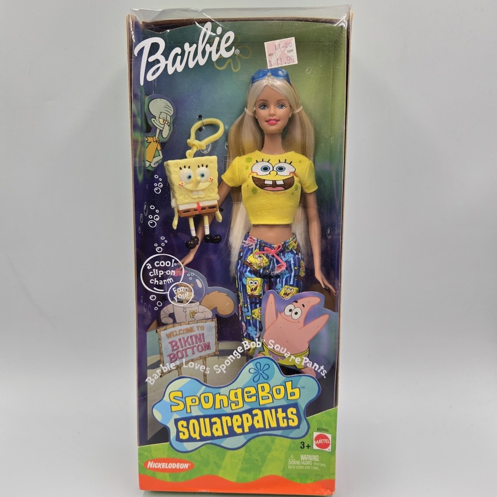 Vtg 2002 Nickelodeon Spongebob Squarepants Barbie Doll Mattel New In Box Rare